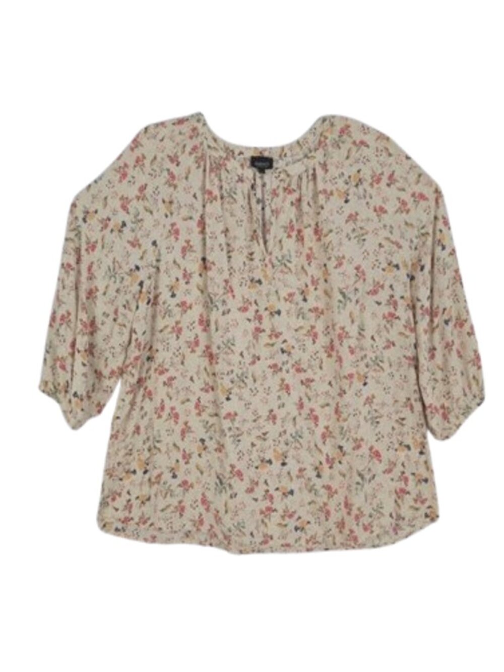 Jones New York Floral Rayon Blouse 2X Soft Boho Top